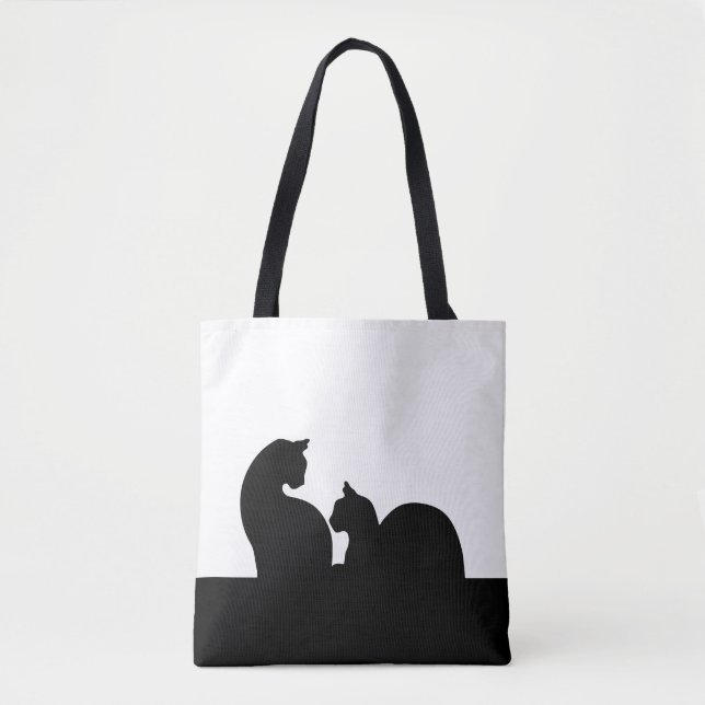 Cats Silhouette Tote Bag (Front)