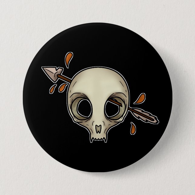 Cat's Skull Bones Collection 7.5 Cm Round Badge (Front)