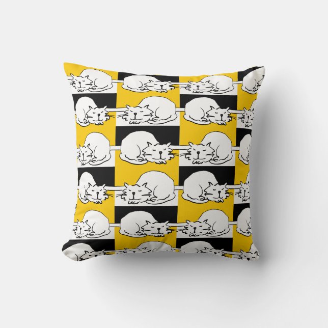 Cats Sleeping Design Cushion (Front)