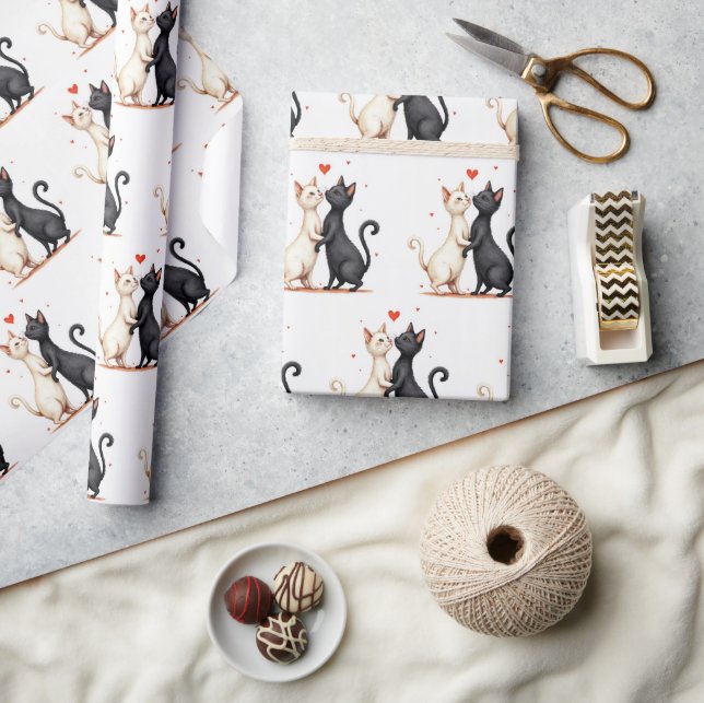 Cats Slow Dancing Wrapping Paper (Crafts)