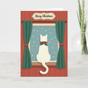 Cats Snowy Christmas Card