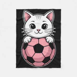 Cats Soccer Funny Soccer Fleece Blanket