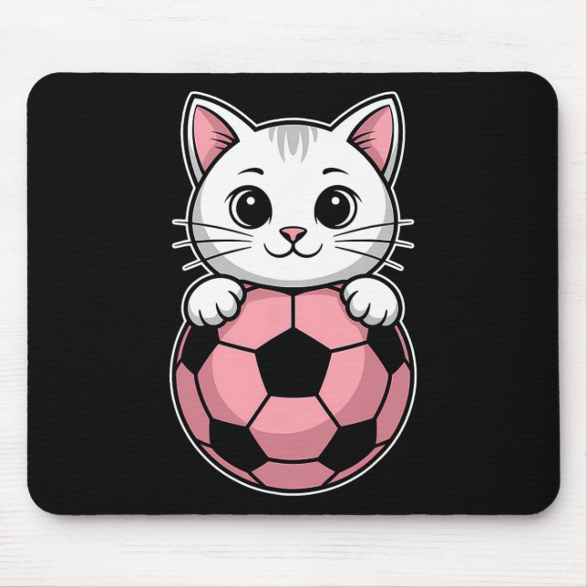 Cats Soccer Funny Soccer  Mouse Pad (Front)