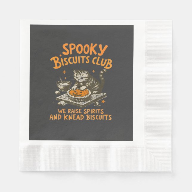  Cat's Spooky  Napkin (Front)