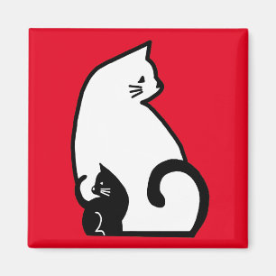 Cats Square Magnet