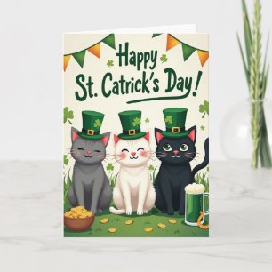 Cats St Catricks Day Fun Card