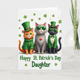 Cats St Patricks Day Daughter Card