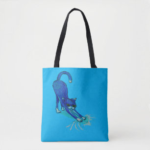 Cats stretching and causing Mischief Tote Bag