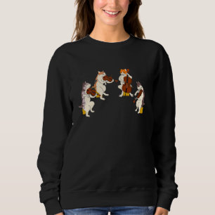 Cats String Quartet Violin Viola Cello Musician Ca Sweatshirt