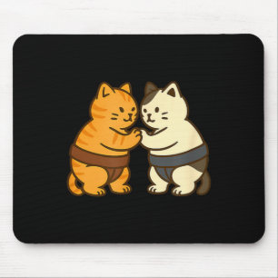 Cats Sumo-Wrestling Martial Arts Sumotori Mouse Pad