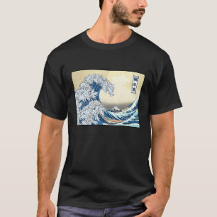 Cats Surfing Japanese Great Wave Of Kanagawa  Cats T-Shirt