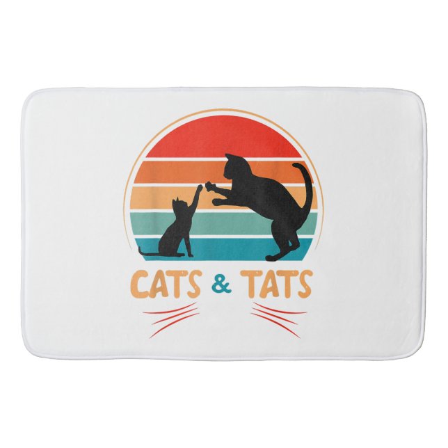 Cats & Tats - Cat  Bath Mat (Front)
