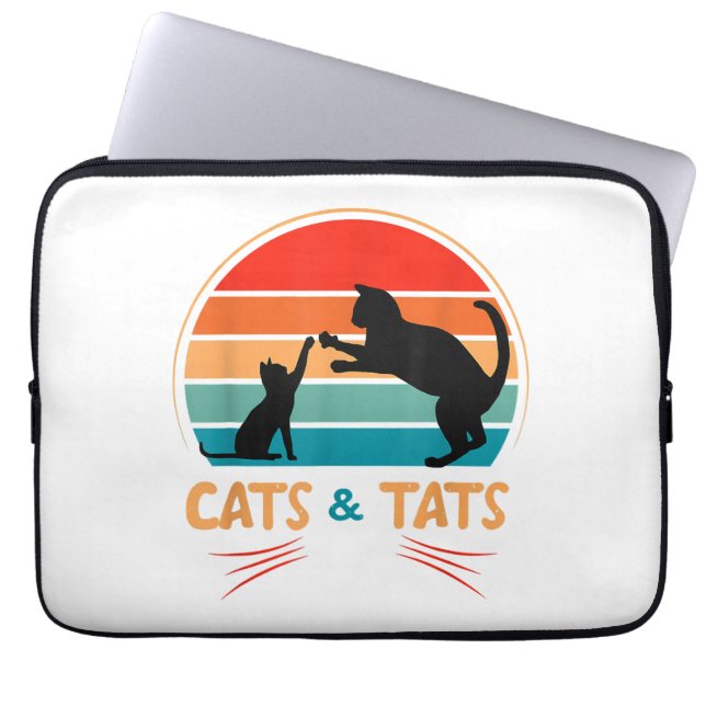 Cats & Tats - Cat  Laptop Sleeve (Front)