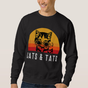 Cats & Tats Tattoo Cat with Sunglasses Kitten Kitt Sweatshirt