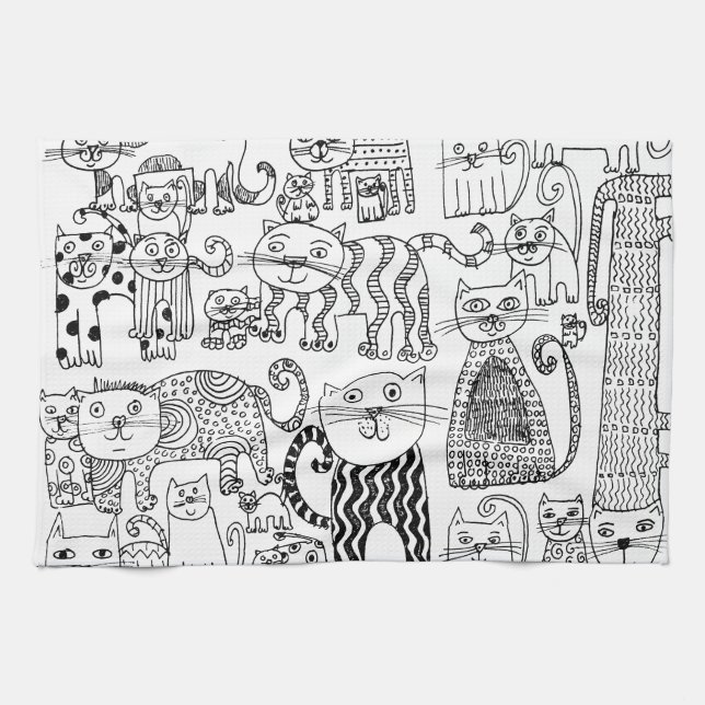 Cats Tea Towel (Horizontal)