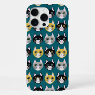 Cats teal iPhone 16 pro max case