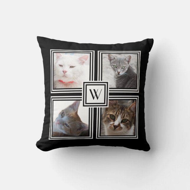 Cats template photos framed cushion (Front)