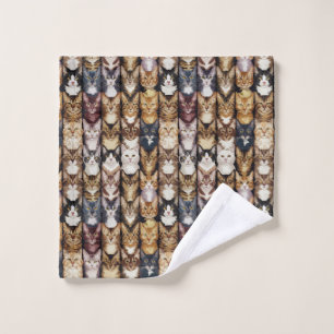 Cats  texture bath towel set