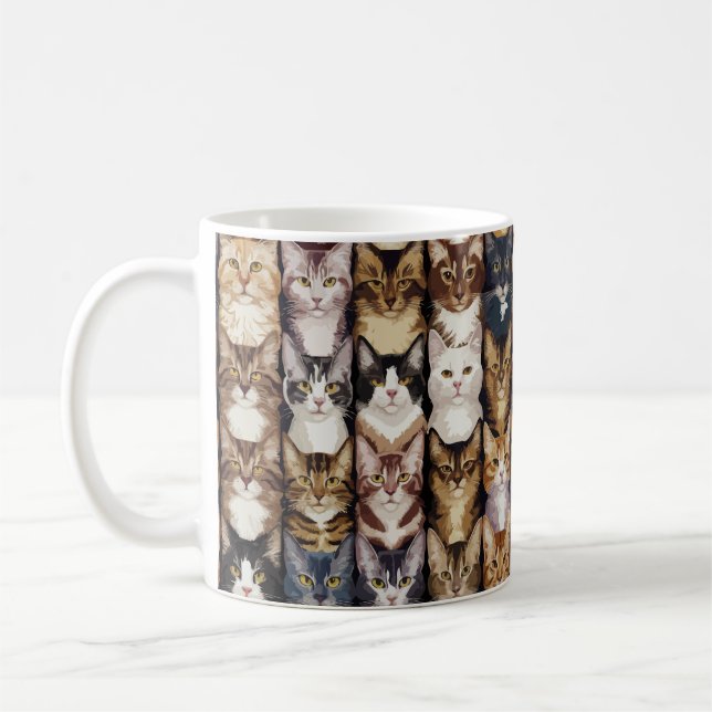 Cats  texture coffee mug (Left)