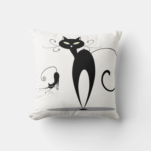 Cats Throw Pillow (Front)