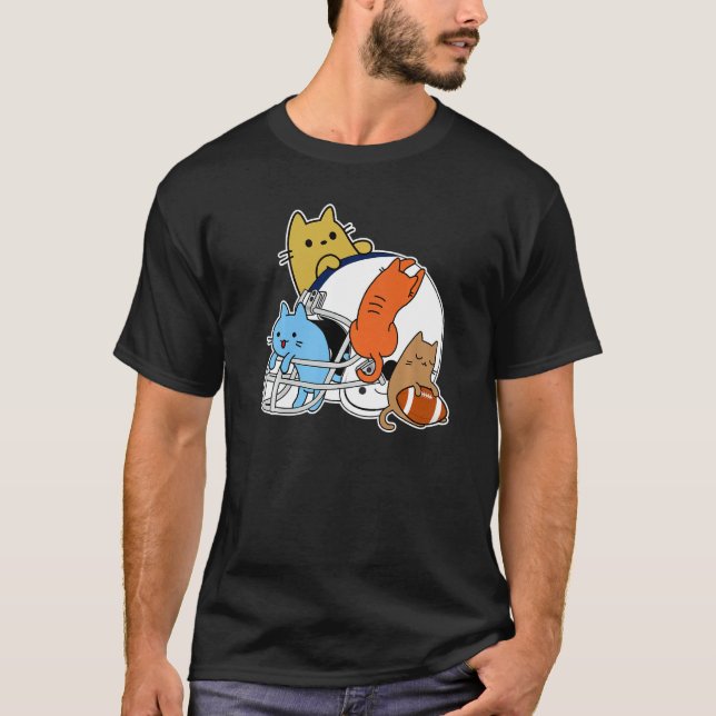 Cats toy american football and helmet T-Shirt (Front)
