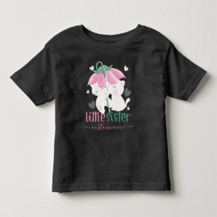 Cats Under Flower Umbrella Custom Little Sister Toddler T-Shirt