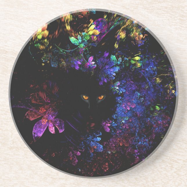 Cat's View Sandstone Coaster (Front)