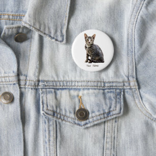 Cats Vintage Portrait Pet Tomcat Animal Design 6 Cm Round Badge