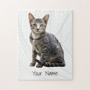 Cats Vintage Portrait Pet Tomcat Animal Design Jigsaw Puzzle