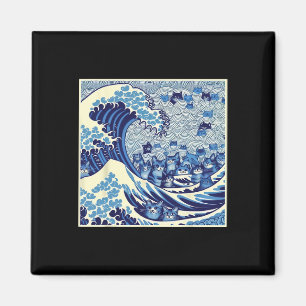 Cats Wave For Kamala Funny Cat Lady Magnet