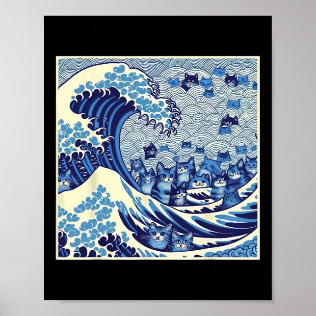 Cats Wave For Kamala Funny Cat Lady  Poster (Front)