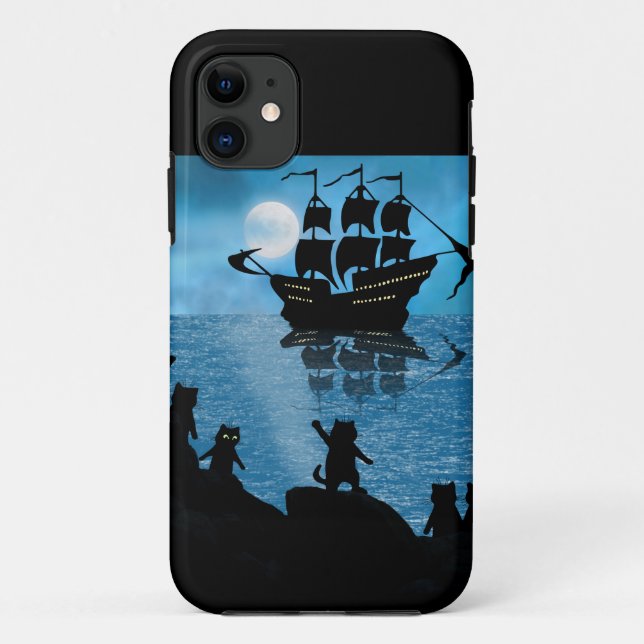 Cats waving to Ship Case-Mate iPhone Case (Back)