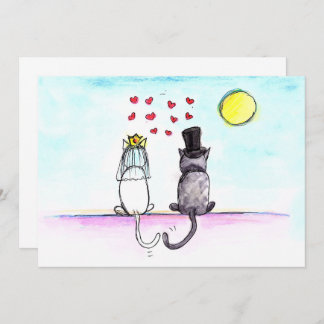 Cats Wedding Bride and Groom Wedding Invitation