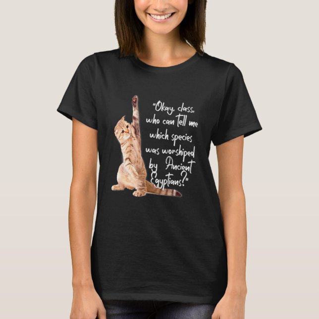 Cats Were Worshipped By Egyptians T-Shirt (Front)