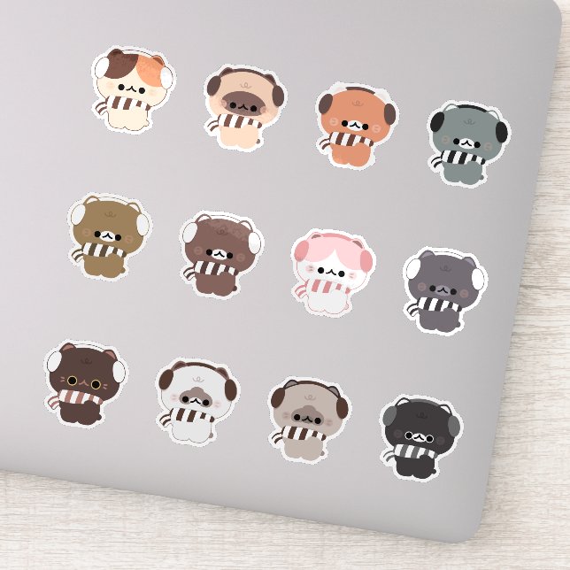 Cats Winter Fall Christmas (Detail)