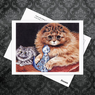 Cats with China Doll Postcard