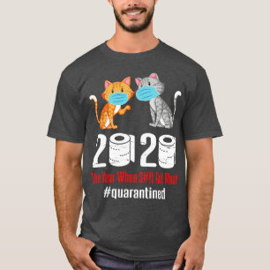 Cats With Face Mask Dancing 2020 Toilet Paper The  T-Shirt