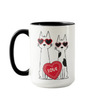 Cats with Heart Sunglasses