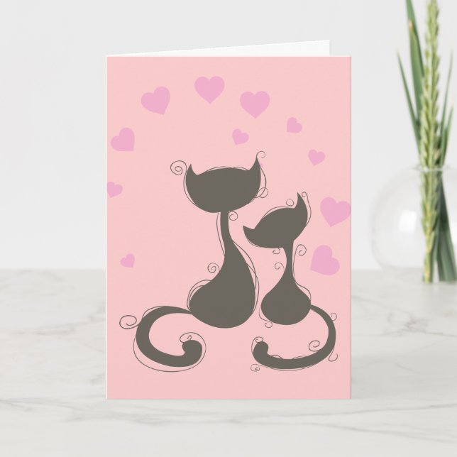 Cats with Hearts Card (Front)
