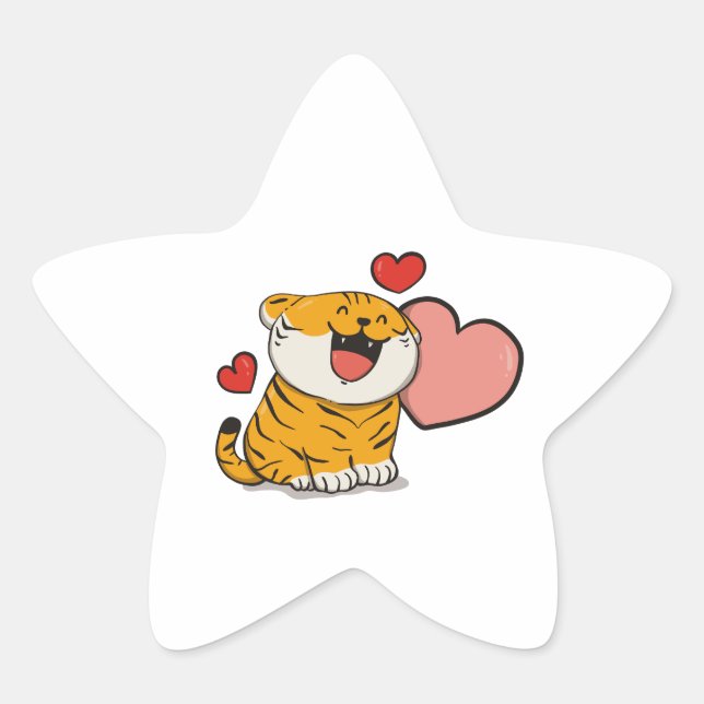 Cats with love  star sticker (Front)