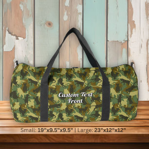 Cats Woodland Camouflage Duffle Bag