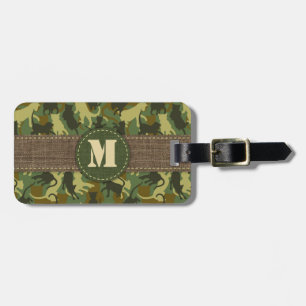 Cats Woodland Camouflage Luggage Tag