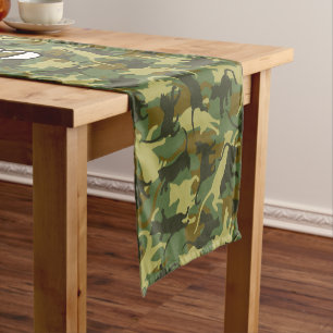 Cats Woodland Camouflage Short Table Runner