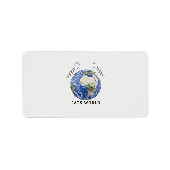cats world label (Front)