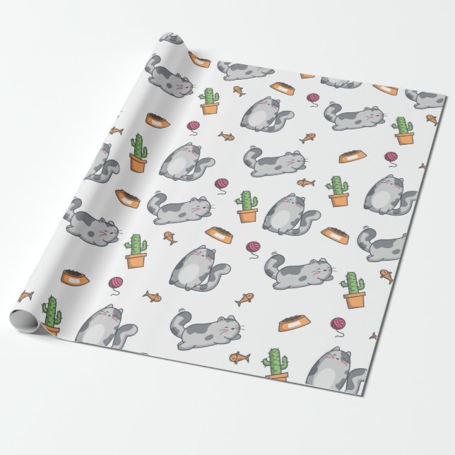 Cats Wrapping Paper (Unrolled)