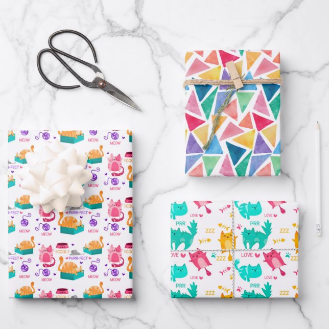 Cats Wrapping Paper Sheets (Front)