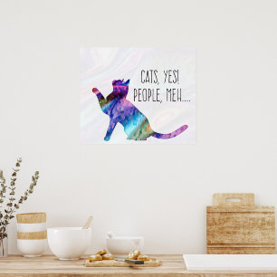 Cats, Yes, Peope, Meh Poster