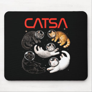 CATSA Cat Astronaut Universe Space Kitten Lover Mouse Pad