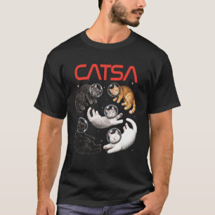 CATSA Cat Astronaut Universe Space Kitten Lover Wo T-Shirt