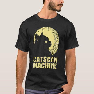 Catscan Machine Cat Kitten Humour Medical Staf T-Shirt